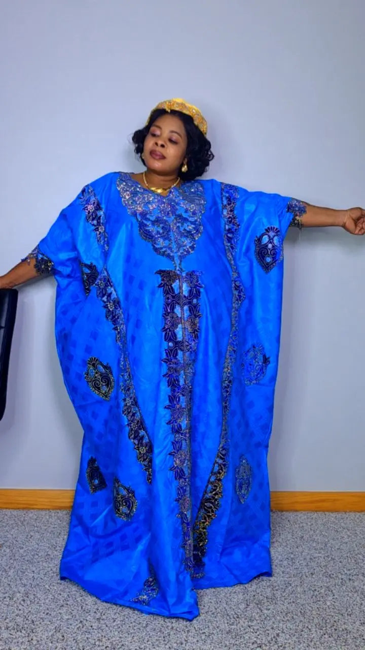 BAZIN RICHE DRESS WITH GARNITURE